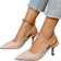 Shein Elegant Slingback Pumps For Women Tweed Pyramid Heeled Pumps