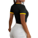 Shein Sport eng anliegendes Crop T-Shirt mit Rundhalsausschnitt, kurzen Ärmeln und Jamaika Buchstaben Aufdruck