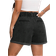 Shein Plus Women High Waist WideLeg Denim Shorts With Pleated Hem And Pockets