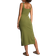 PINK All Day Soft Ribbed Bodycon Midi Dress - Olive Shade