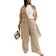 New Look Curve Wide Leg Trousers - Brown Stripe