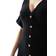 ASOS DESIGN Roll Sleeve Button Front Midi Tea Dress - Black