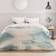 Dunelm Paintery Landscape Cotton & Pillowcase Set Duvet Cover White, Blue (260x220cm)