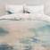 Dunelm Paintery Landscape Cotton & Pillowcase Set Duvet Cover White, Blue (260x220cm)