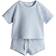 H&M Waffle Textured Cotton Two Piece Suit - Light Blue (1275157002)