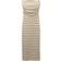 Pull&Bear Knitted Striped Textured Bandeau Dress - Sand