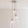 ValueLights Kira Glass Cloche Dome 3 Drop Cluster Ceiling Light with LED Bulbs Pendant Lamp