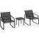 OutSunny Garden with Mesh - Black Bistro Set, 1 Table incl. 2 Chairs