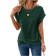 Shein Womens Summer Solid Color Round Neck Batwing Sleeve Casual TShirt