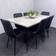 Kosy Koala 6 Seater Grey and Black Dining Set 77x117cm 7pcs
