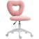 Homcom Armless Heart Desk Pink Office Chair