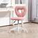 Homcom Armless Heart Desk Pink Office Chair