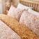 Dunelm Floral Polycotton & Pillowcase Set - Duvet Cover Orange (230x220cm)