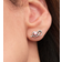 Pandora Infinity Knot Stud Earrings - Silver/Pink/Transparent