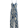 H&M Jumpsuit With Tie Belt - Blue/Cream Patterned