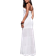 Kaiia Bandeau Slinky Mesh Hem Maxi Dress - Cream