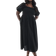 New Look Curve Milkmaid Puff Sleeve Midi Dress - Black