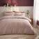 Dunelm Portloe Stripe Cotton & Pillowcase Set - Mulberry Duvet Cover Purple, White (260x220cm)