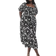 New Look Curve Milkmaid Puff Sleeve Midi Dress - Black Floral Print