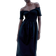 H&M Smocked Off-The-Shoulder Dress - Black