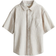 H&M Short-Sleeved Linen-Blend Shirt - Beige/Striped (1274056002)