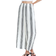 H&M Cropped Pull On Trousers - Cream/Striped