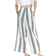 H&M Cropped Pull On Trousers - Cream/Striped