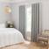 Dunelm Frankie Herringbone Blackout Eyelet Curtains Grey 117x228cm