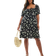 New Look Curve Daisy Print Milkmaid Mini Dress - Black