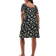 New Look Curve Daisy Print Milkmaid Mini Dress - Black