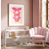 Shein 1pc, Pink Orange Butterfly Wall Art Preppy Room Decor For Teens, Cute Apartment Decor Maximalist Wall Art, Funky Art Print Aesthetic Room Decor 20*28in Unframed,Canvas,Poster Gifts Birthday Graduation Tavla 30x40cm