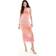 Stradivarius Mesh Midi Dress - Pastel Pink