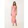 Stradivarius Mesh Midi Dress - Pastel Pink