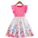 Shein Tween Girls Summer Elegant Floral Print Patchwork Cap Sleeve Casual Dress