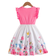 Shein Tween Girls Summer Elegant Floral Print Patchwork Cap Sleeve Casual Dress