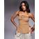 River Island Womens Textured Trim Bandeau Top - Beige