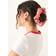 Sui Ava Large Gingham Hair Scrunchie in Red