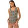 Roman Animal Print Textured Vest Top - Natural