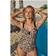 Yours Leopard Print Ruched Swimsuit - Black