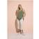 Yours Linen Cropped Trousers - Natural Brown