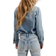 H&M Slim Straight High Ankle Jeans - Pale Denim Blue