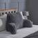 OHS Waffle Cuddle Chair Cushions Grey (65x40cm)