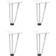 vidaXL Hairpin Legs 4 pcs White 20 cm Solid Steel Table Leg