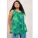 Yours Floral Hanky Hem Vest Top - Green