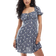 New Look Gingham Floral Embroidered Milkmaid Mini Dress - Navy