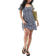 New Look Gingham Floral Embroidered Milkmaid Mini Dress - Navy