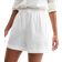 New Look Linen Blend Drawstring Waist Shorts - White