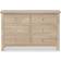 Roseland Furniture Farrow Oak Large 6 Chest of Drawer 120x78cm