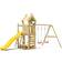 Jungle Gym Play Tower Teepee w/2-Swing Module 200 & Yellow Slide
