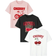 Shein Tween Girl Casual Leopard & Cherry Print Round Neck Short Sleeve T-Shirt - Colorful